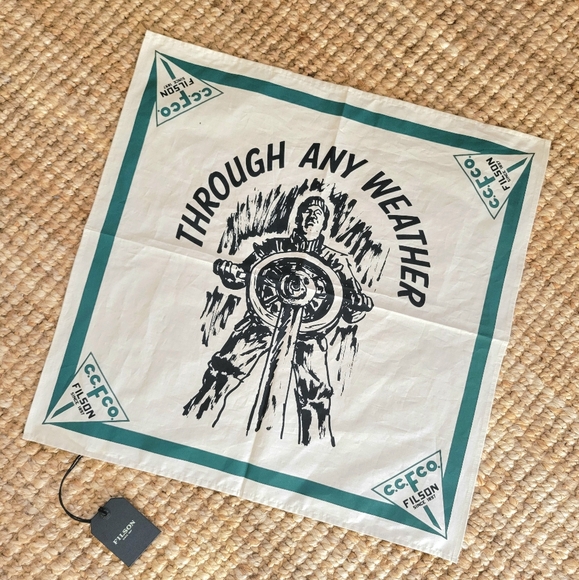 NWT Filson Helmsman Bandana Natural Captain Through Any Weather - Picture 2 of 7